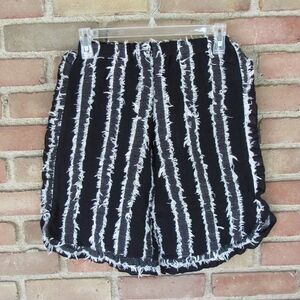 Girls 14y Black and White Dress Shag Shorts Color B Size 14 NOS Vignette Twee